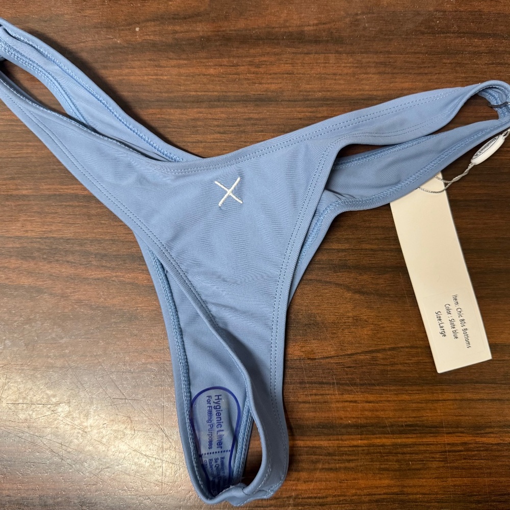 Slate Blue 80s Chic Bottoms